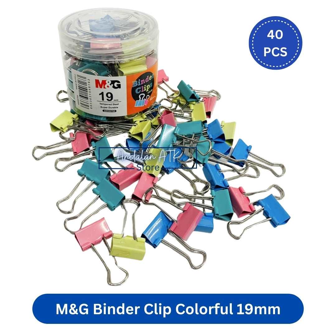 M&G Binder Clip Colorful No. 107 19mm [40 PCS] / Jepitan Klip Kertas / Pape...