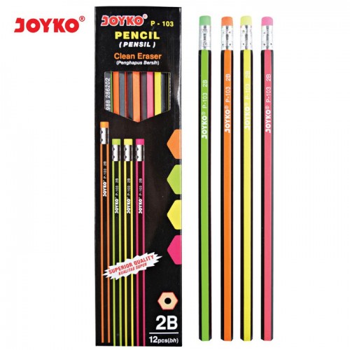 Pencil Joyko P103 / Pensil Joyko P-103 Tipe 2B Pensil Hexagonal Grip  