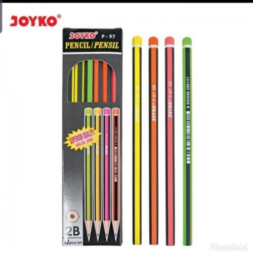 Pencil Joyko P97 / Pensil Joyko P-97 Tipe 2B Pensil Hexagonal Grip  