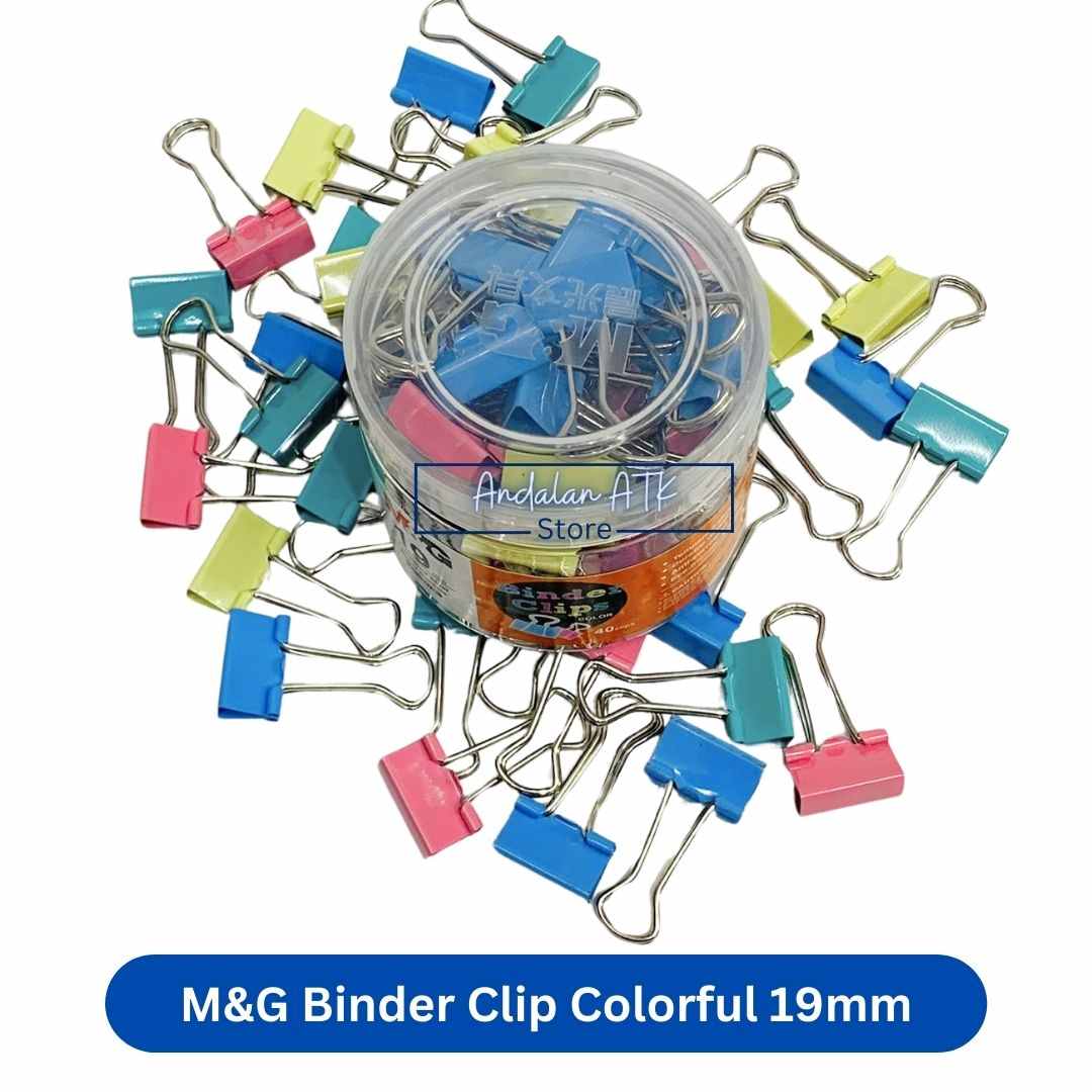 M&G Binder Clip Colorful No. 107 19mm [40 PCS] / Jepitan Klip Kertas / Paper Clip  