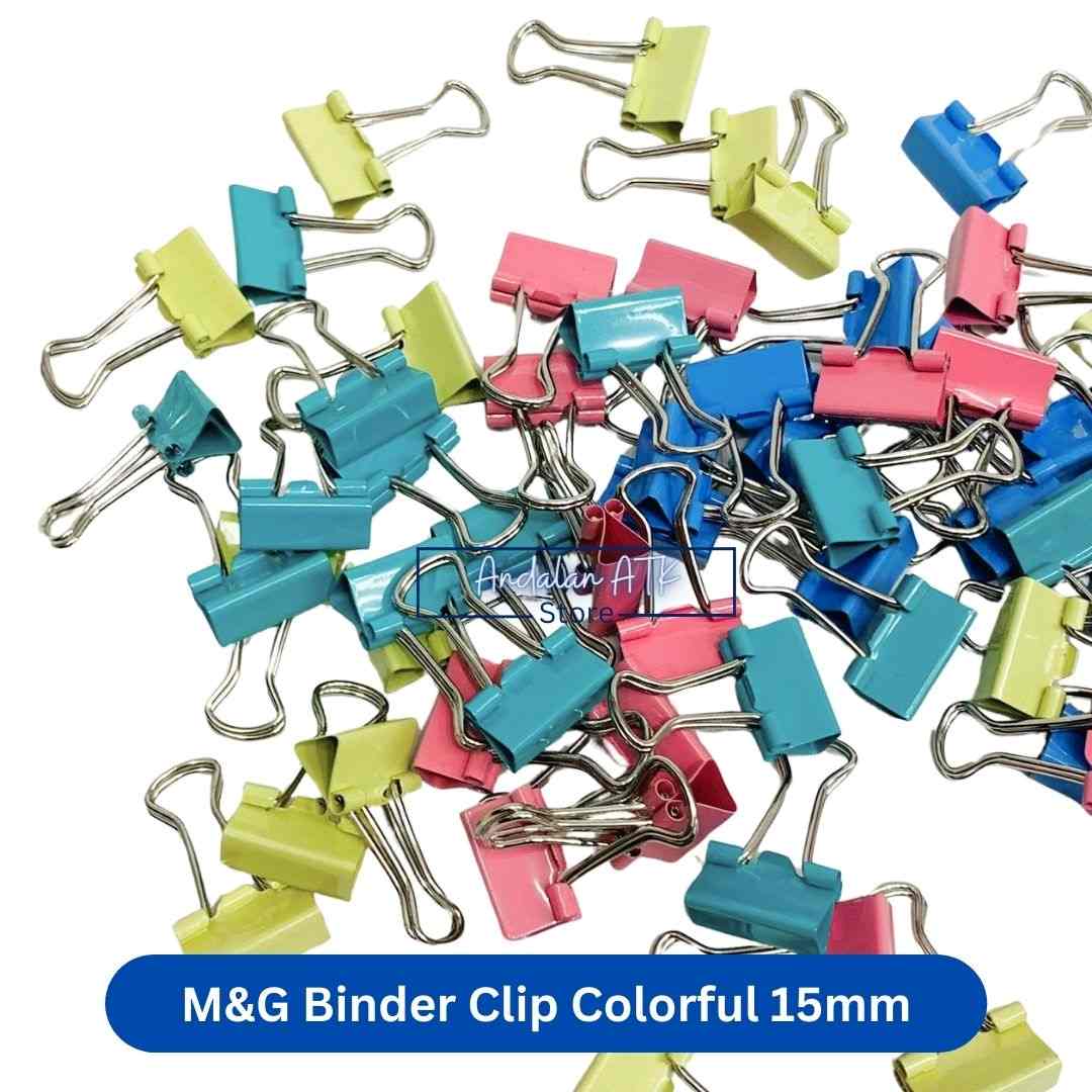 M&G Binder Clip Colorful No. 105 15mm [60 PCS] / Jepitan Klip Kertas / Paper Clip  