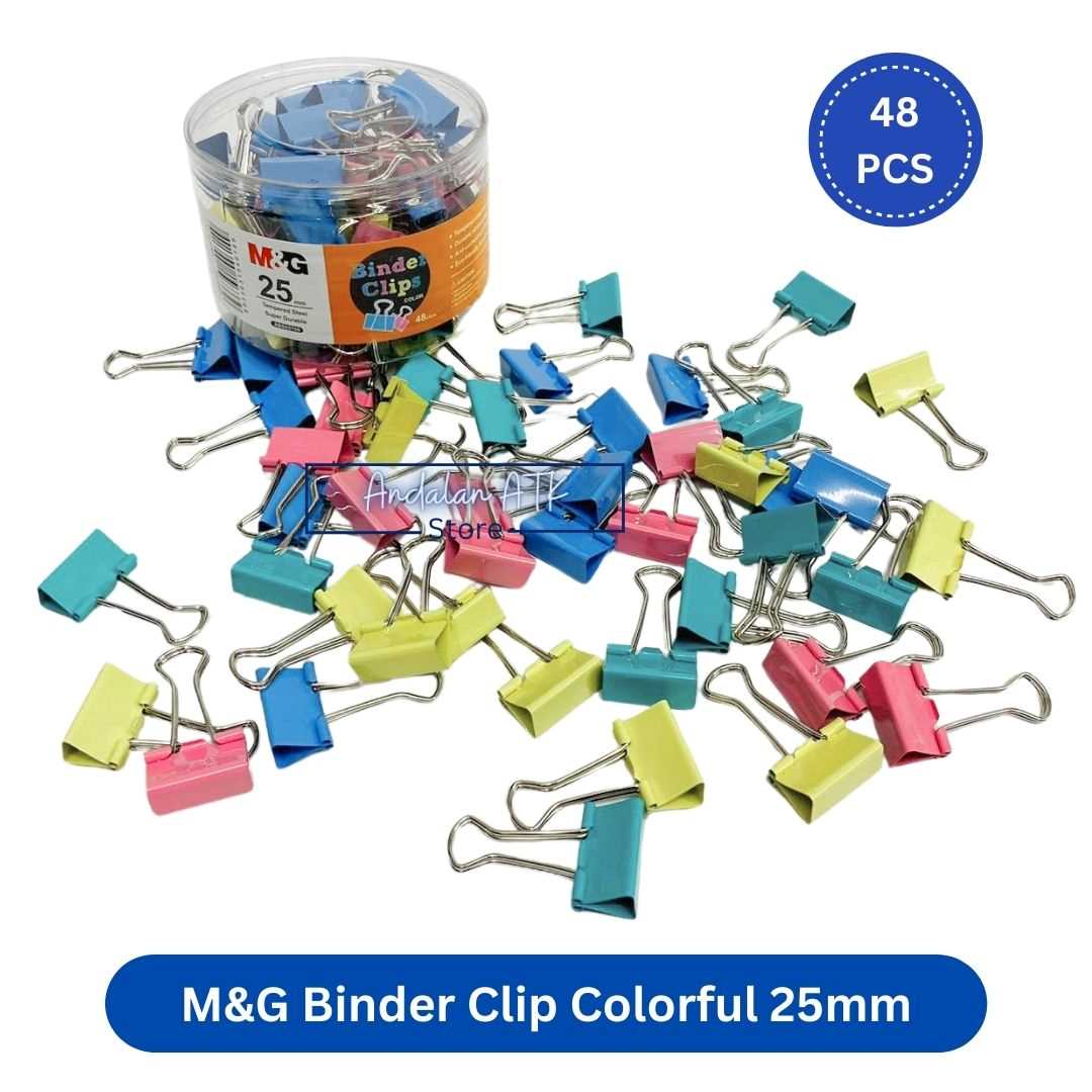 M&G Binder Clip Colorful No. 111 25mm [48 PCS] / Jepitan Klip Kertas / Pape...