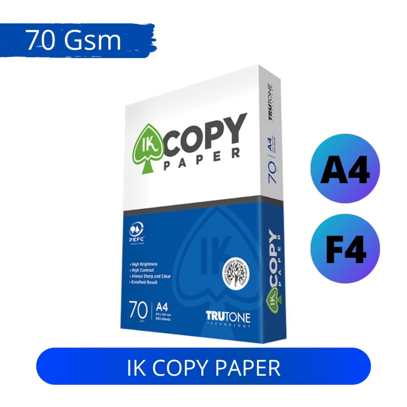 Kertas HVS A4 dan F4 IK Copy Paper 70 Gsm / HVS Sidu