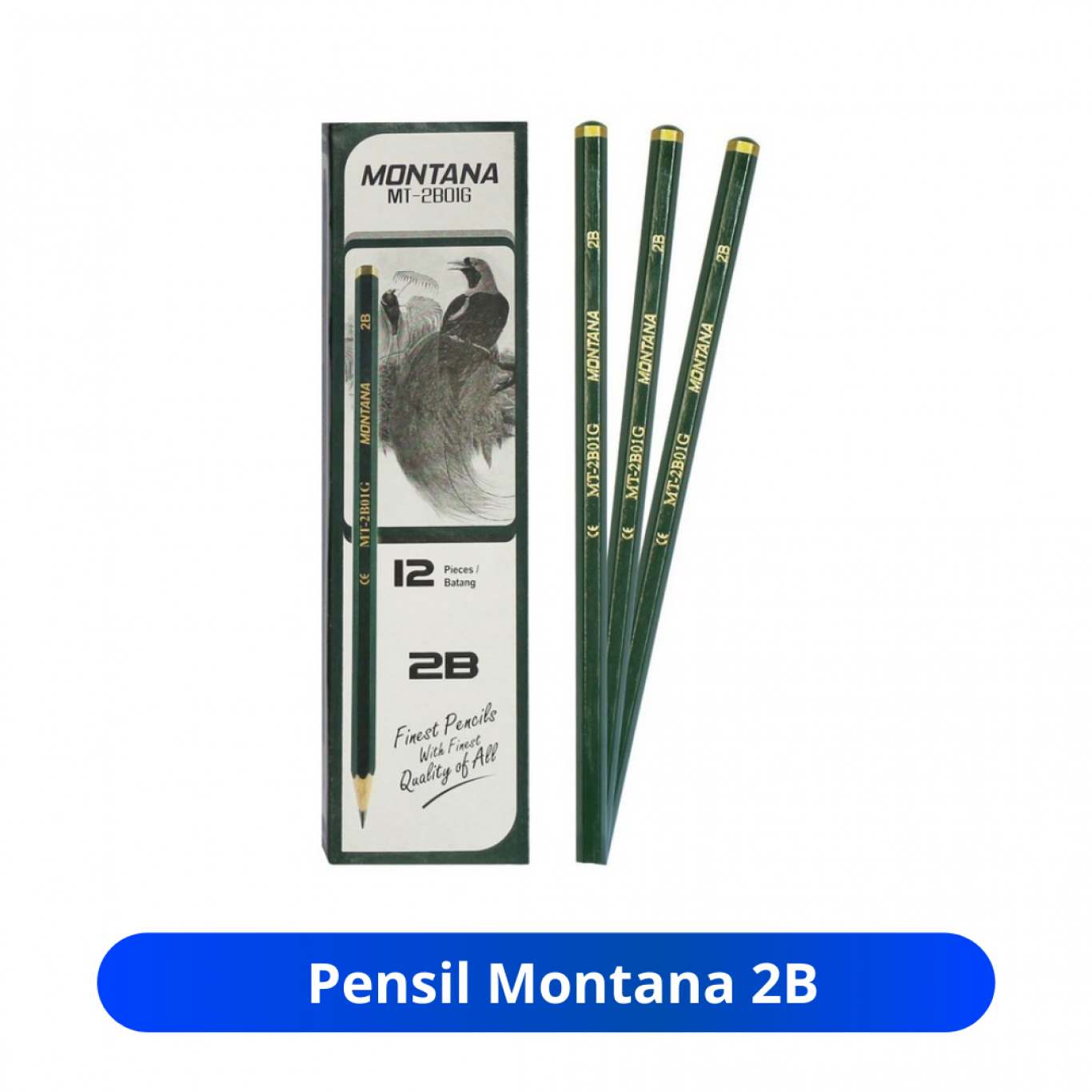 Pensil Montana 2B / Pensil Tulis / Pensil Sekolah / Pensil 2B  