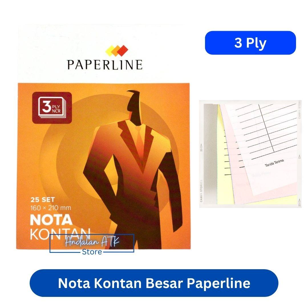 Buku Nota Kontan Besar Paperline 3 Rangkap NCR Isi 25 SET 16 x 21cm