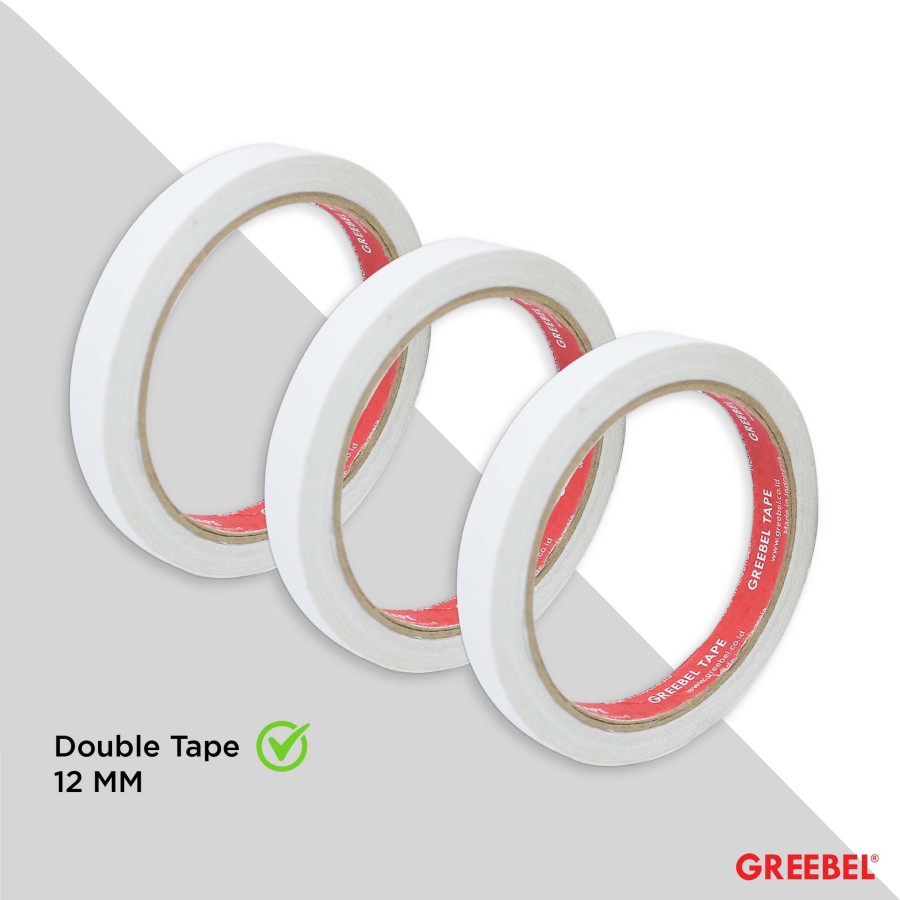 Perekat Double Tape Greebel Lebar 12mm x 94mm / Double Side Tape  