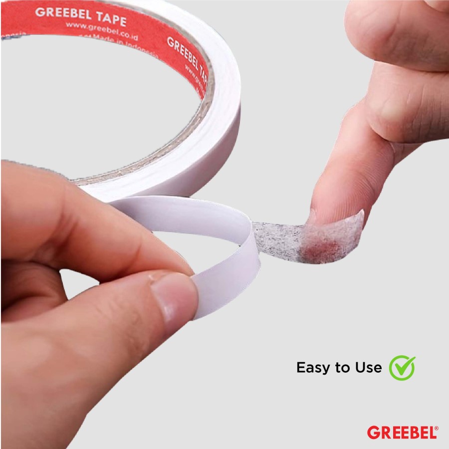 Perekat Double Tape Greebel Lebar 12mm x 94mm / Double Side Tape  